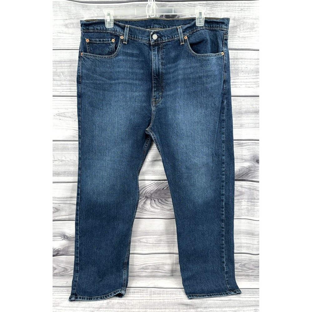 LEVI'S 550 RELAXED FIT JEANS - Men's Size 42 X 30 - DARK DENIM - STRETCH